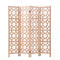 Artiss 4 Panel Room Divider Folding Privacy Screen Wooden Partition Geometric Freestanding Separator Natural 170cm