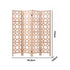 Artiss 4 Panel Room Divider Folding Privacy Screen Wooden Partition Geometric Freestanding Separator Natural 170cm