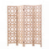 Artiss 4 Panel Room Divider Folding Privacy Screen Wooden Partition Geometric Freestanding Separator Natural 170cm