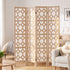 Artiss 4 Panel Room Divider Folding Privacy Screen Wooden Partition Geometric Freestanding Separator Natural 170cm