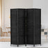 Artiss 4 Panel Room Divider Screen 163x170cm Woven Black