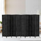 8 Panel Room Divider Folding Privacy Screen Black Wooden