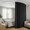 Room Divider Curtain Ceiling Mounted Track Sets Flexible Black