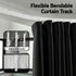 Room Divider Curtain Ceiling Mounted Track Sets Flexible Black