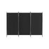 3 Panel Room Divider Screen 260x180cm Fabric Black