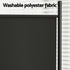 3 Panel Room Divider Screen 260x180cm Fabric Black