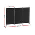 3 Panel Room Divider Set of 2 Folding Privacy Screen Fabric Room Separator Partition Black