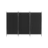 3 Panel Room Divider Set of 2 Folding Privacy Screen Fabric Room Separator Partition Black