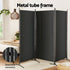 3 Panel Room Divider Set of 2 Folding Privacy Screen Fabric Room Separator Partition Black