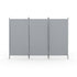 3 Panel Room Divider Set of 2 Folding Privacy Screen Fabric Room Separator Partition Grey