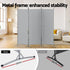 3 Panel Room Divider Set of 2 Folding Privacy Screen Fabric Room Separator Partition Grey