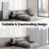 3 Panel Room Divider Set of 2 Folding Privacy Screen Fabric Room Separator Partition Grey