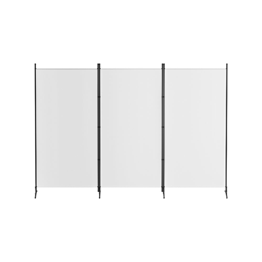 3 Panel Room Divider Screen 260x180cm Fabric White