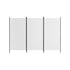 3 Panel Room Divider Screen 260x180cm Fabric White