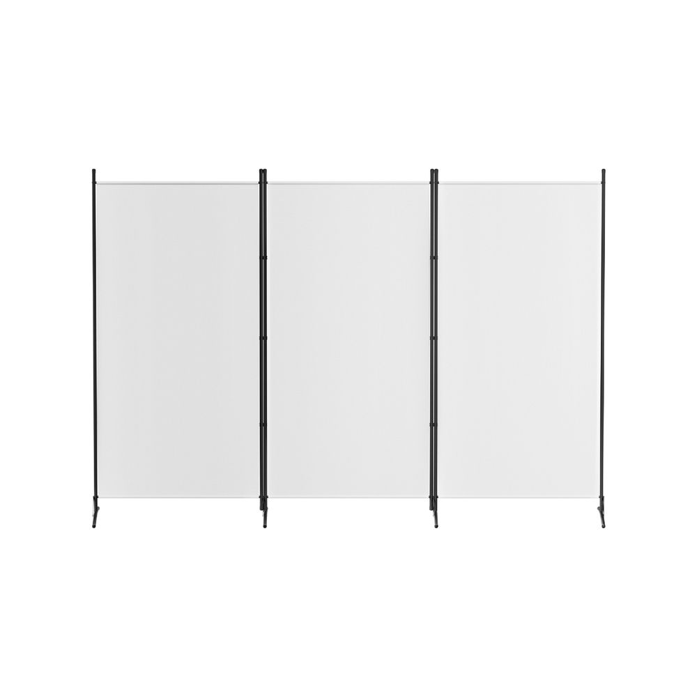 3 Panel Room Divider Set of 2 Folding Privacy Screen Fabric Room Separator Partition White