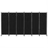 Artiss 6 Panel Room Divider Screen 323cm Wheel Fabric Black