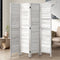 4 Panel Room Divider Timber Wooden Fold White