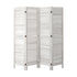 4 Panel Room Divider Timber Wooden Fold White