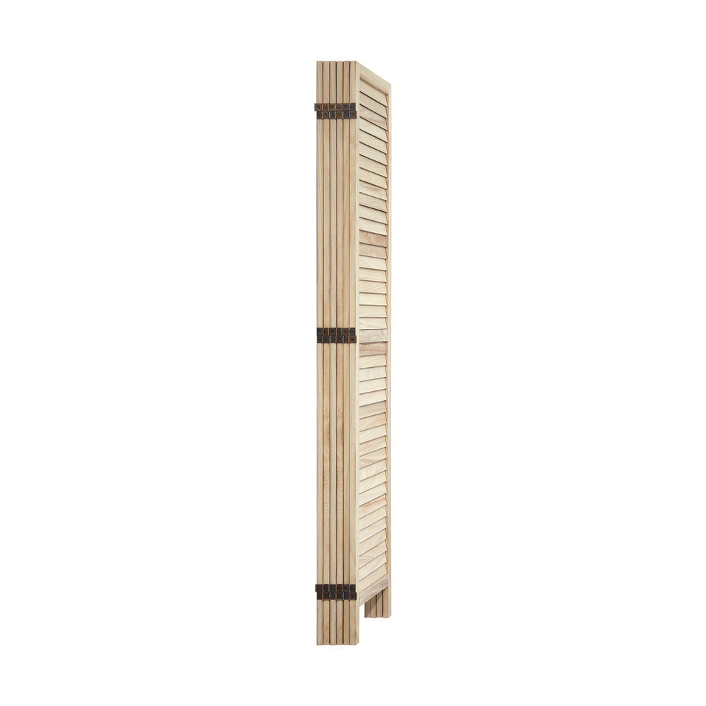 6 Panel Room Divider Timber Wooden Natural