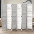 6 Panel Room Divider Timber Wooden Fold White