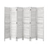 6 Panel Room Divider Timber Wooden Fold White