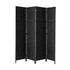 4 Panel Room Divider Privacy Screen Black