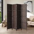 4 Panel Room Divider Privacy Screen Brown