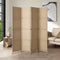 4 Panel Rattan Room Divider Privacy Screen Foldable Wooden Partition Natural