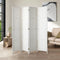 4 Panel Rattan Room Divider Privacy Screen 170cm Foldable Wooden White