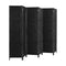 6 Panel Room Divider Privacy Screen Black