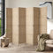 6 Panel Rattan Room Divider Privacy Screen Foldable Wooden Partition Natural