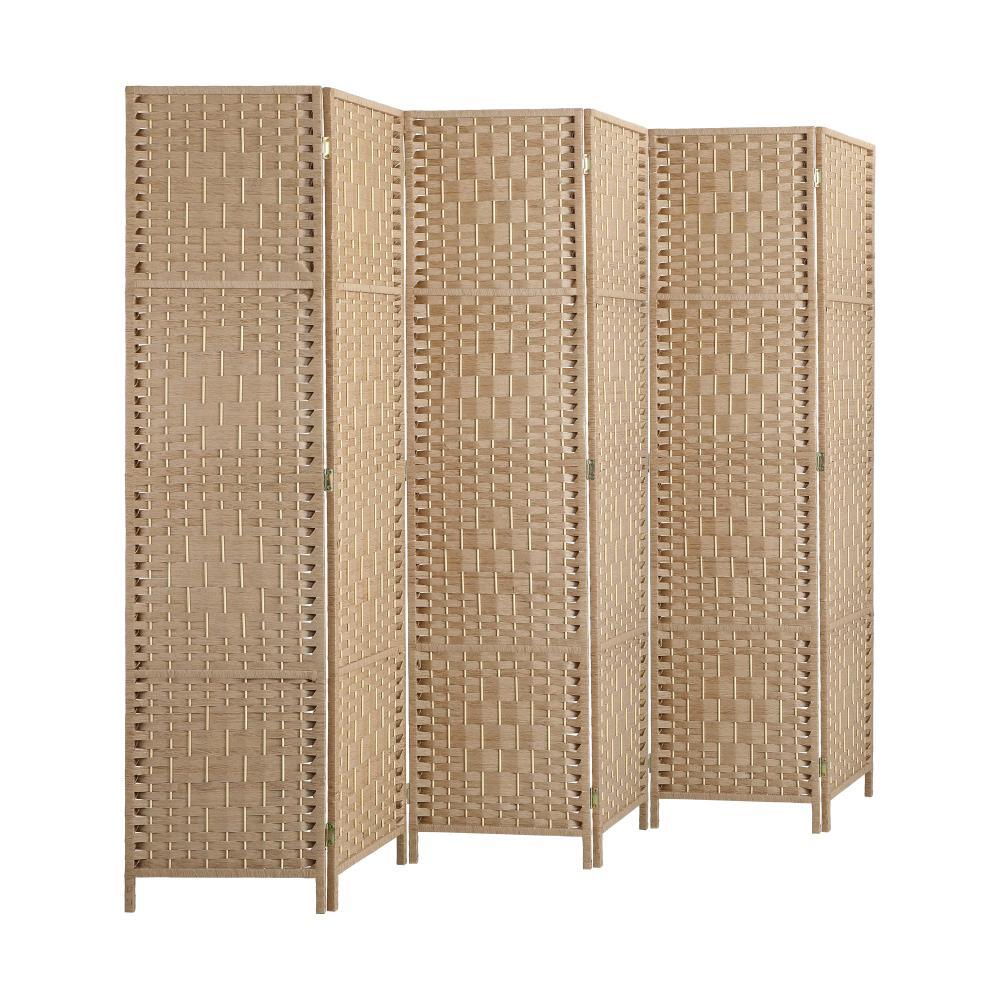 6 Panel Room Divider Privacy Screen Wood
