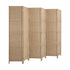 6 Panel Room Divider Privacy Screen Wood