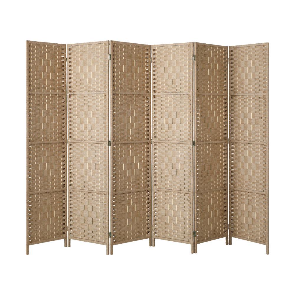 6 Panel Room Divider Privacy Screen Wood