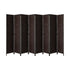 8 Panel Room Divider Privacy Screen Brown