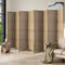 8 Panel Rattan Room Divider Privacy Screen Foldable Wooden Partition Natural