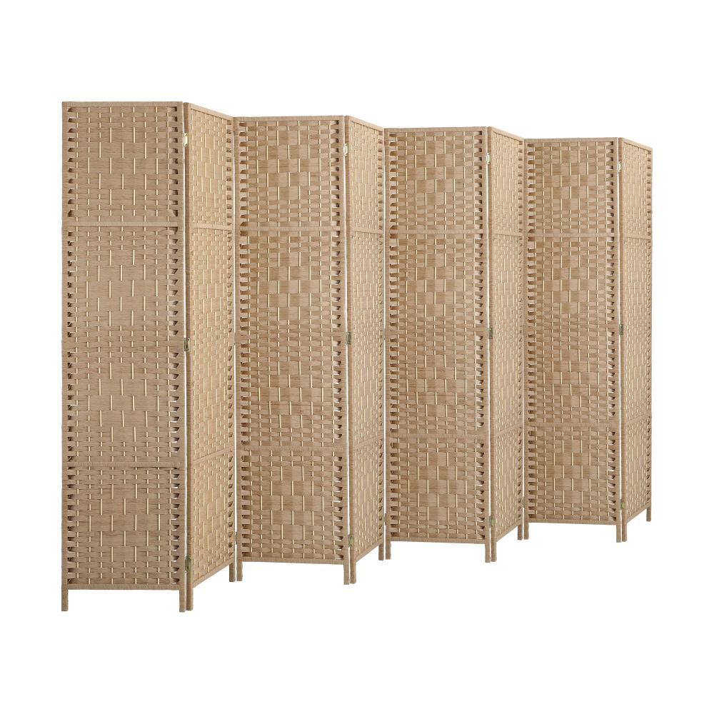 8 Panel Room Divider Privacy Screen Wood