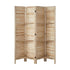 4 Panel Room Divider With Shelves Timber Wooden Natural