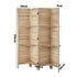 4 Panel Room Divider With Shelves Timber Wooden Natural