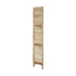 4 Panel Room Divider With Shelves Timber Wooden Natural