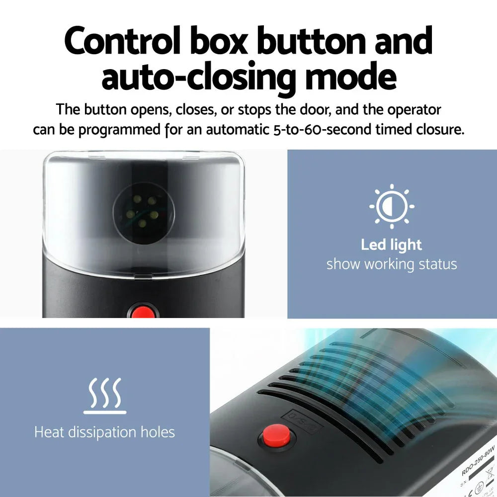 Garage Roller Door Opener 250N Motor Auto Safety Reverse 220V