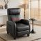 Massage Recliner Chair Small Recliner Sofa for Adults PU Leather Black