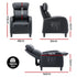 Massage Recliner Chair Small Recliner Sofa for Adults PU Leather Black