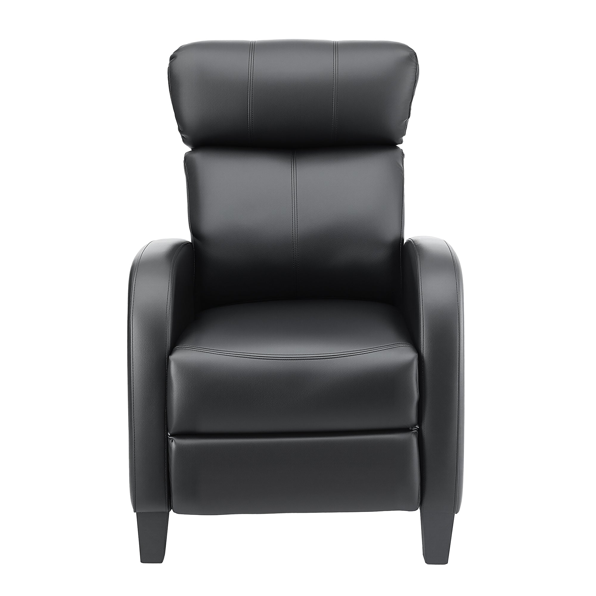 Massage Recliner Chair Small Recliner Sofa for Adults PU Leather Black