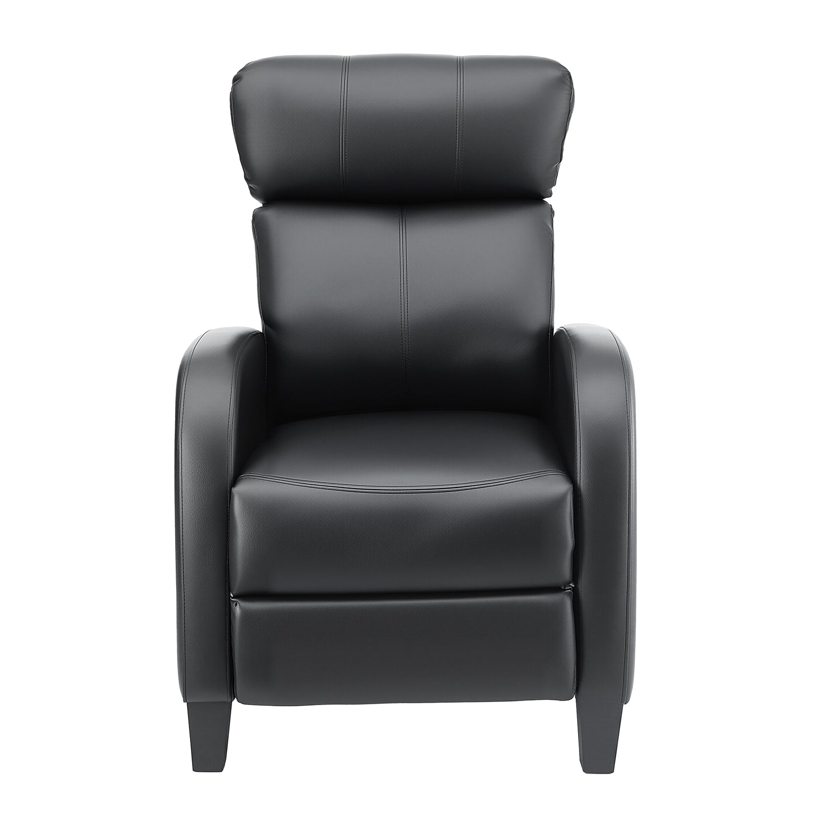 Massage Recliner Chair Small Recliner Sofa for Adults PU Leather Black
