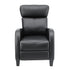 Massage Recliner Chair Small Recliner Sofa for Adults PU Leather Black