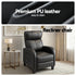 Massage Recliner Chair Small Recliner Sofa for Adults PU Leather Black