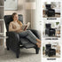 Massage Recliner Chair Small Recliner Sofa for Adults PU Leather Black