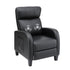 Massage Recliner Chair Small Recliner Sofa for Adults PU Leather Black