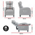 Massage Recliner Chair Small Recliner Sofa for Adults Fabric Grey
